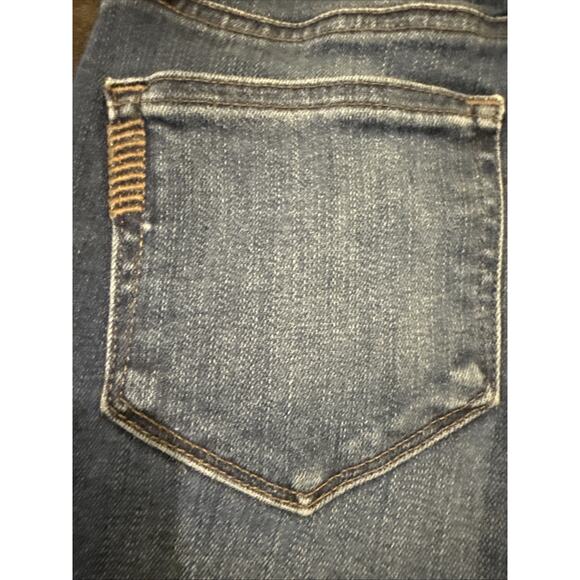 Paige Denim-Womens Kylie Crop-Denim Dark Wash Distressed Hem Jeans-Size W25 - Picture 13 of 16